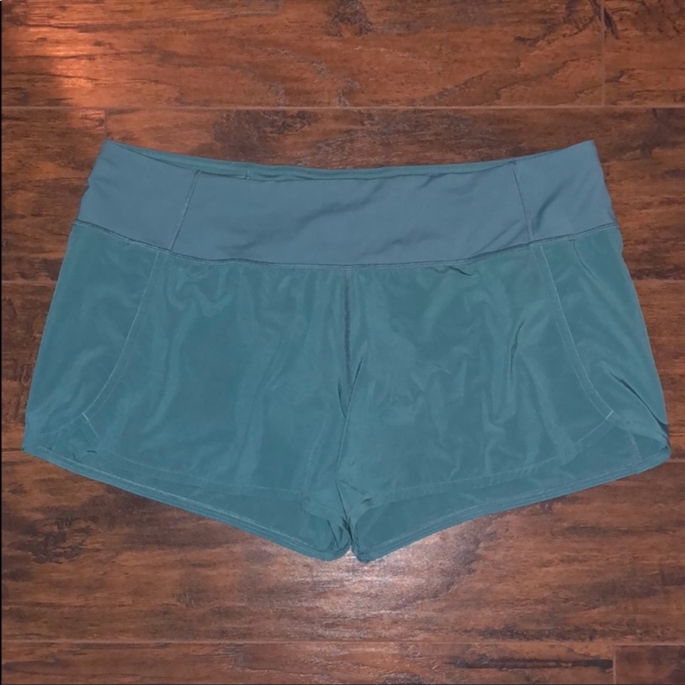 4-inch turquoise running shorts